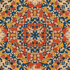 2d vector illustration colorful vintage Seamless hi res Portuguese tiles abstract Artwork
