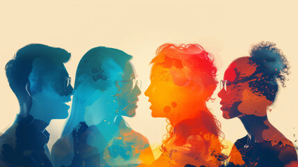 effective communication techniques active listening, clarification, validation. Illustrates clear, empathetic communication fostering understanding, resolving conflicts in interpersonal relationships.