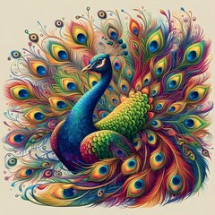 peacock,color,art