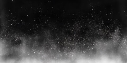 Black white grainy texture background with dust particles,coarse gritty film grain texture photo overlay vintage grayscale speckled noise grit and grunge background abstract fine splattered .banner