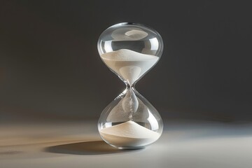 hourglass on black background