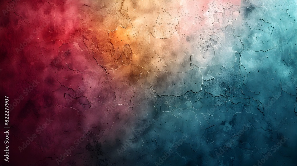 Poster vibrant abstract digital artwork with flowing colorful textures and cosmic atmosphere