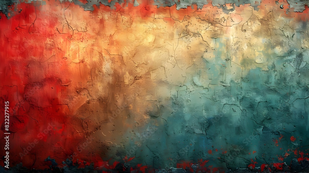 Fototapete vibrant abstract painting capturing the dynamism and complexity of the expression