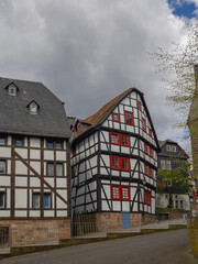 Marburg Altstadt Fachwerk am Hang