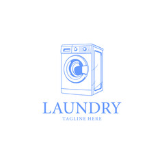 Laundry service logo vector illustration