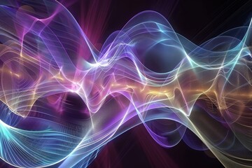 Fototapeta premium Abstract visualization of quantum mechanics principles