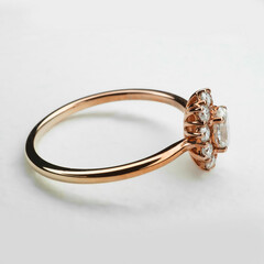 gold ring with diamonds