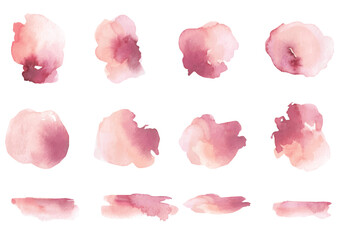 peach brown abstract splash of brush watercolor element