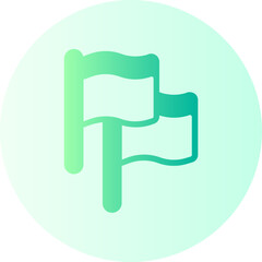Fototapeta premium referee flag gradient icon