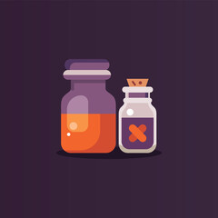Halloween poisons icon set illustration jpeg
