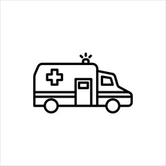 ambulance icon trendy flat design. vector illustration for web design.