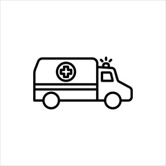 ambulance icon trendy flat design. vector illustration for web design.