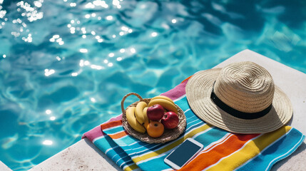 Poolside Summer Relaxation Scene