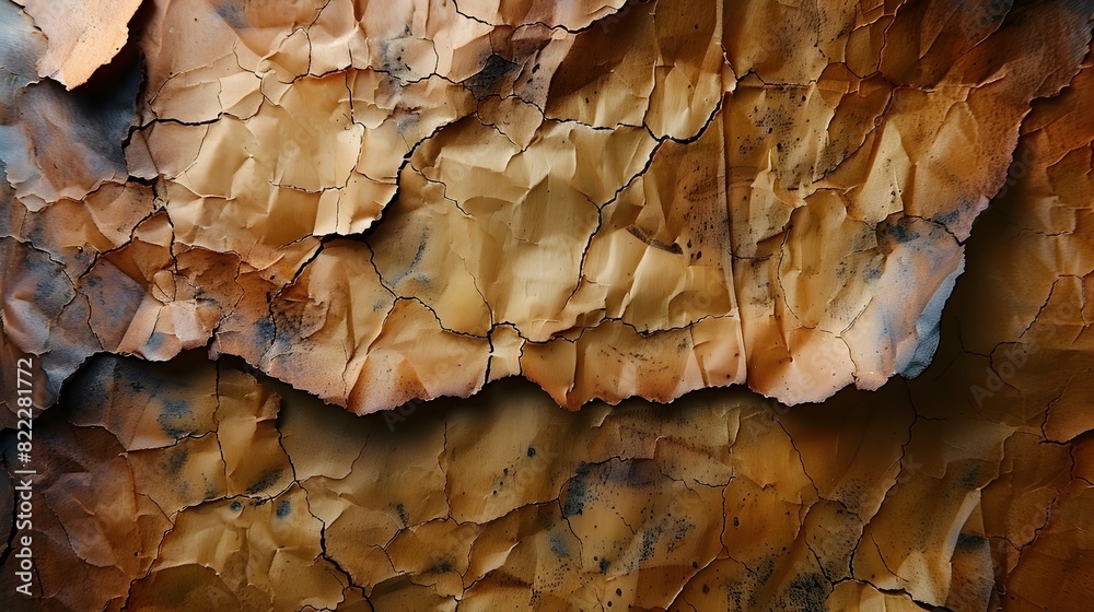 Aufkleber Weathered stone texture with natural geological patterns and fractured surface details showcasing the aging process of the natural material
