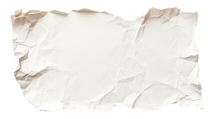 Close-up of a blank crumpled paper texture, ideal for backgrounds, design mockups, and artistic projects. High-resolution image.