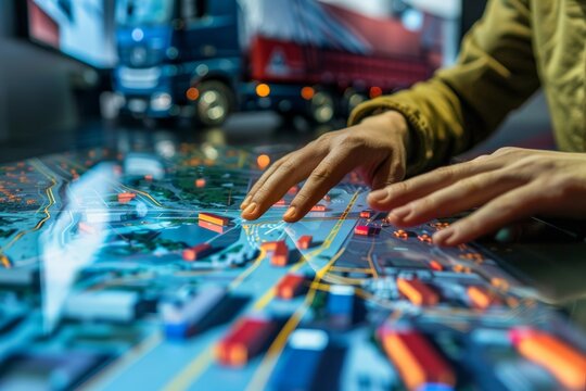 Interactive Logistics Planning with 3D Model Display on Digital Table for Efficient Cargo Route Management