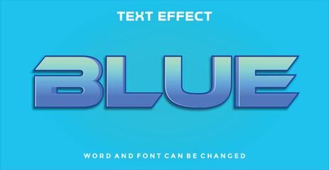 Blue editable text effect