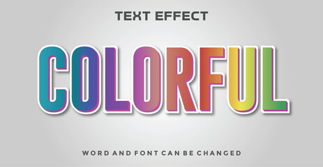 Colorful editable text effect