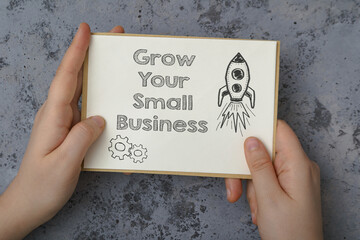 a piece of paper with the words grow your small business