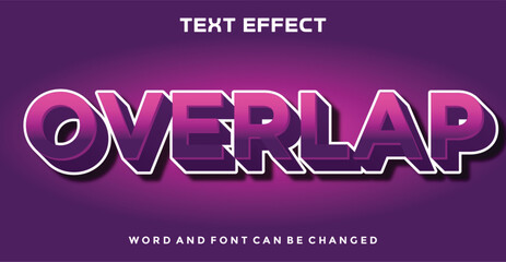 Overlap editable text effect