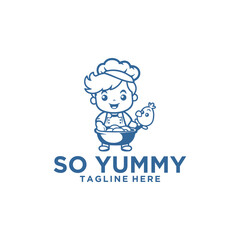 Chef boy logo vector illustration