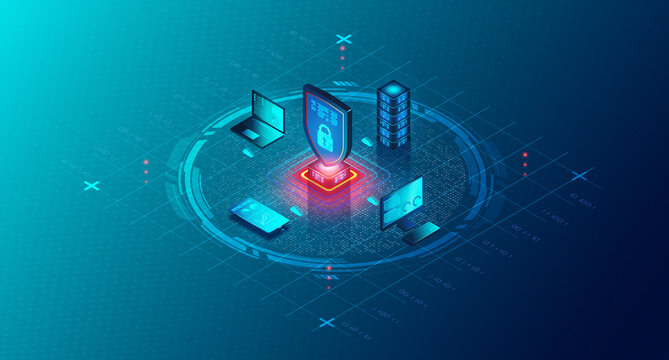 Endpoint Protection Concept - 3D Illustration