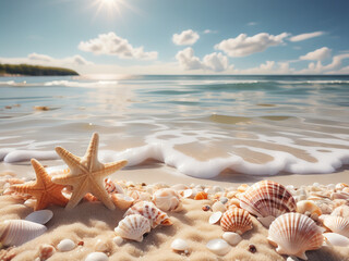 seashells on the beach