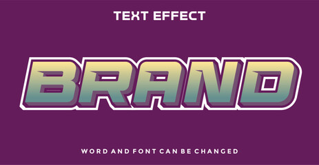Brand editable text effect