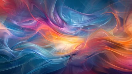 Fototapeta premium Luminescent Curves with Soft Gradients - Abstract Soothing Art