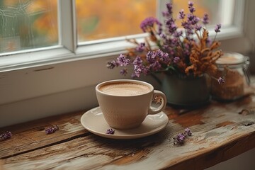 Fototapeta premium relaxing with coffee or tea professional photography