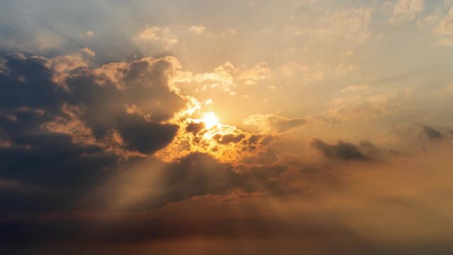 Timelapse 4K sunset.