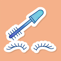 Cosmetic make up eyelash color sticker