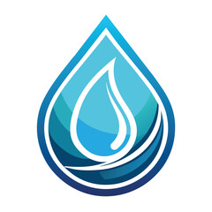 Waterdrop Water, Droplet, Liquid Solid Line Icon Vector Illustration Logo vector Template. Suitable For Many Purposes