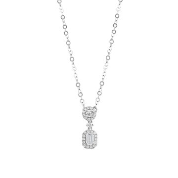 silver necklace with a pendant