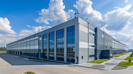 modern building of a warehouse and logistics center