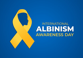 International Albinism Awareness Day. 13 June. Holiday concept . Template for background with banner, poster and card. Vector illustration. flat design.
