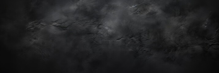 Obraz premium Dark grey blackboard background, dark grey texture, empty wall, dark grey concrete textured grunge abstract background , banner