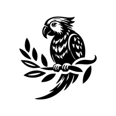parrot logo design macaw vector illustration. parrot logo design