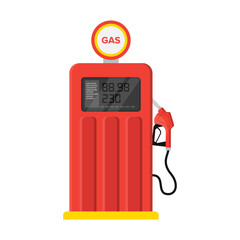 Gasoline pump flat vector illustration