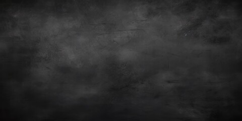 Obraz premium Dark grey blackboard background, dark grey texture, empty wall, dark grey concrete textured grunge abstract background , banner