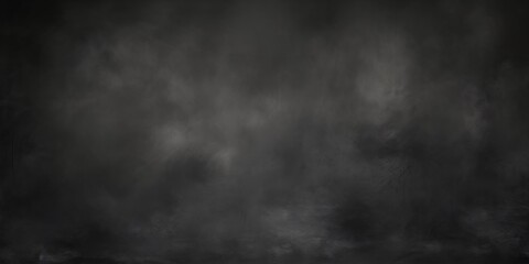 Dark grey blackboard background, dark grey texture, empty wall, dark grey concrete textured grunge abstract background , banner