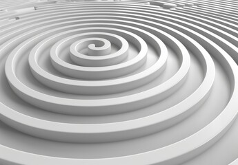 Fototapeta premium Craft a 3D depiction of a maze, white in hue.
