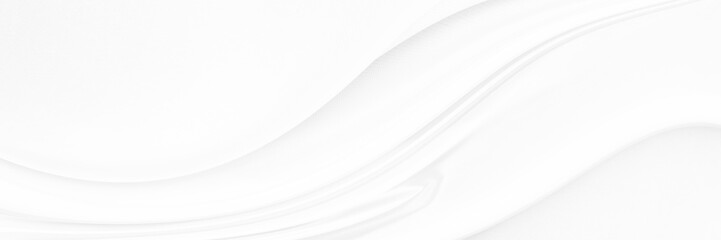 Obraz premium White gray satin texture that is white silver fabric silk panorama background with beautiful soft blur pattern natural.