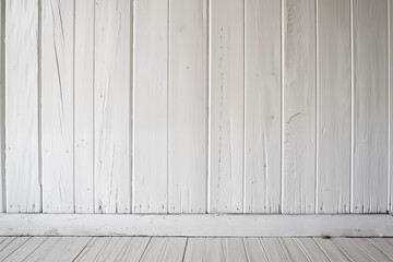 White painted panel wall with nails