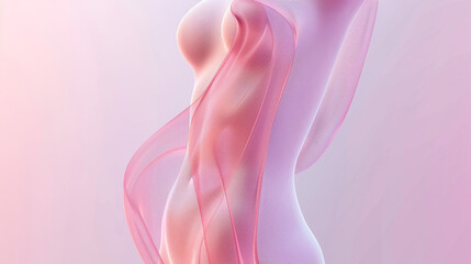 Abstract woman body shape illustration. 