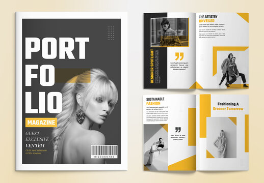 Portfolio Magazine Layout Template