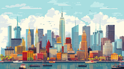 Skylines, busy streets, iconic landmarks.