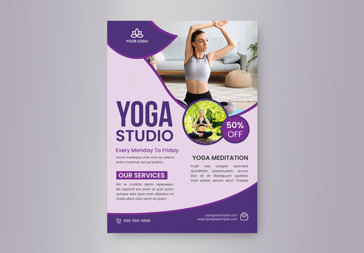 Yoga Studio Flyer Design Layout