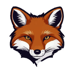 red fox illustration, fox illustration logo vactor 2024