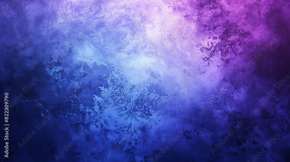 Wall mural abstract blue purple and grey gradient background with rough texture and bright glow digital illustr